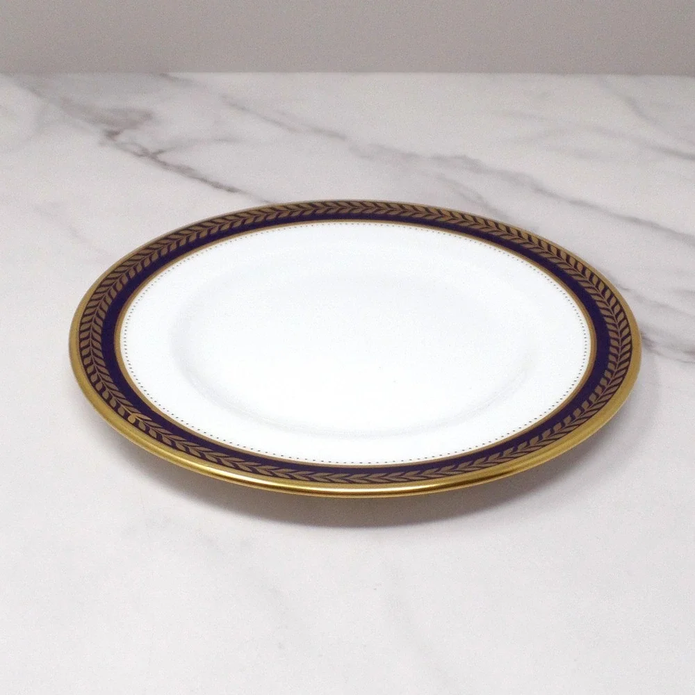 Vintage Coalport Bone China Blue Wheat Bread and Butter Plate